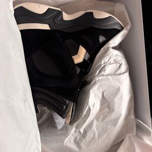 Isabel Marant Black and Cream Chunky Women's Sneakers